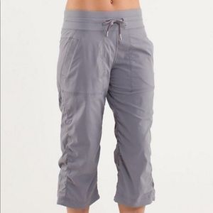 White Lulu Lemon Dance Studio Crops